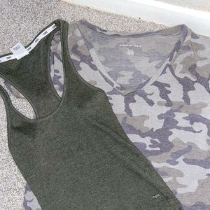 Tank and Tee Camouflage Olive Green